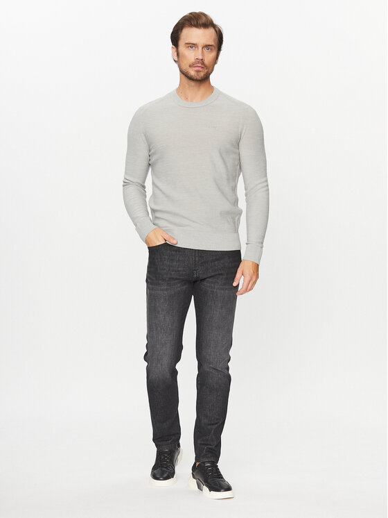 BOSS Boss Пуловер Avac_C 50501762 Сив Regular Fit