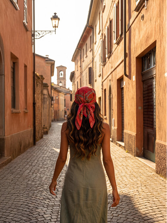 Feba Feba Foulard per capelli CH01 Rosso