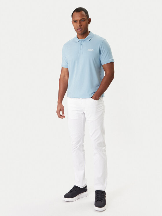 KARL LAGERFELD KARL LAGERFELD Поло 745780 561235 Блакитний Regular Fit