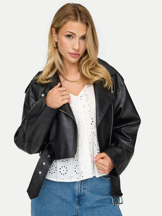 ONLY ONLY Jacke aus Kunstleder Vera 15321935 Schwarz Regular Fit