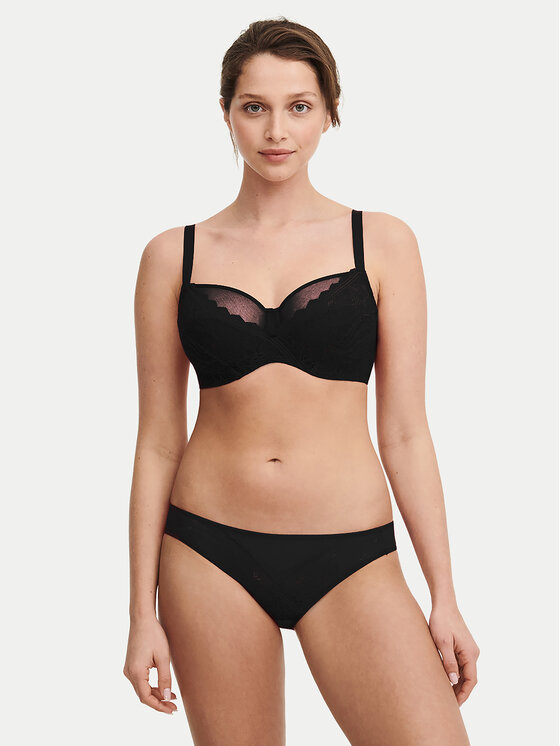 Chantelle Chantelle Biustonosz z fiszbiną Floral Touch C94210 Czarny