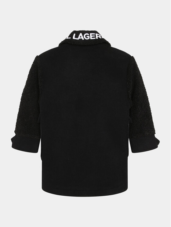 Karl Lagerfeld Kids Karl Lagerfeld Kids Παλτό Z16169 S Μαύρο Regular Fit