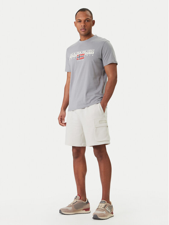 Napapijri Napapijri T-Shirt S-Aylmer NP0A4HTO Γκρι Regular Fit