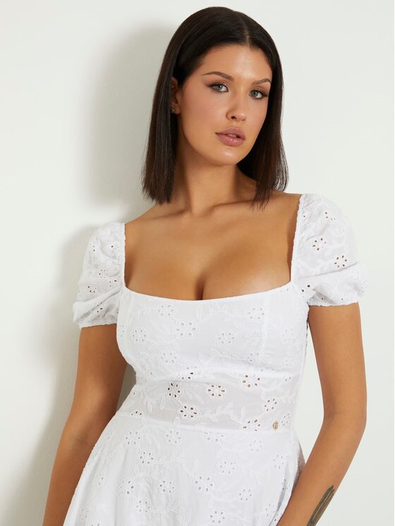 Guess Guess Vestito da giorno 162405 Bianco Classic Fit
