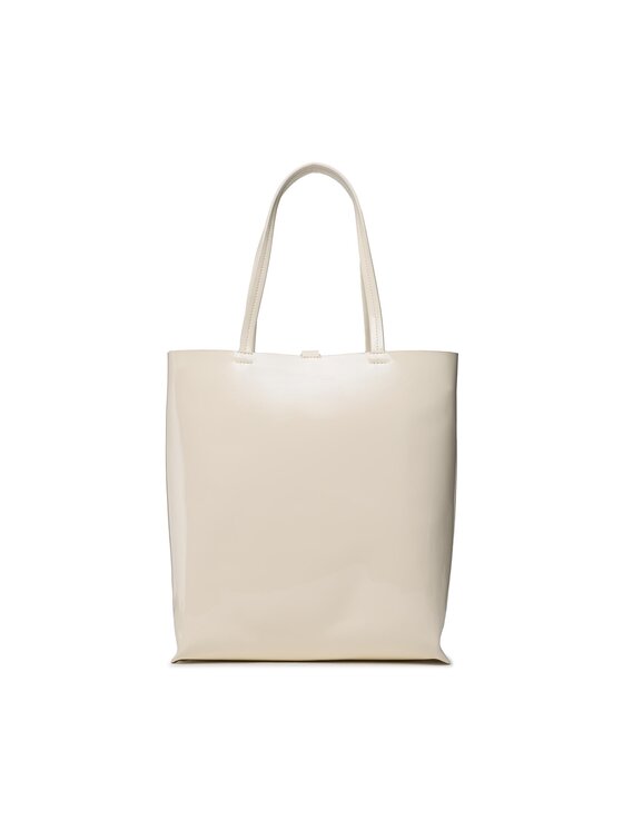 Tommy Jeans Tommy Jeans Rankinė Must North South Patent Tote AW0AW15540 Écru