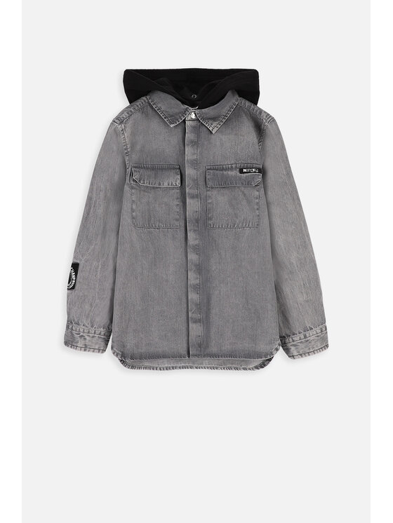 Dziecięca Koszula Coccodrillo, Rozmiar 92, Szara, ZC3136401MBK-014