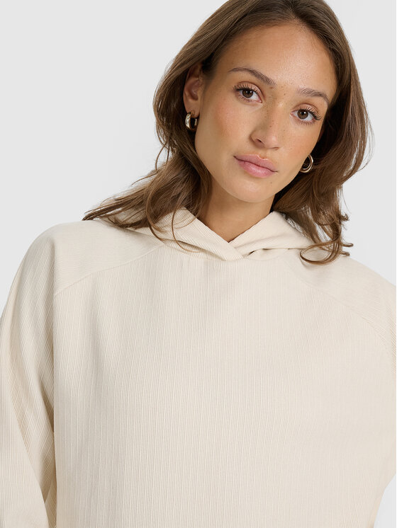 4F 4F Bluza CORDED FLOW Biały Regular Fit