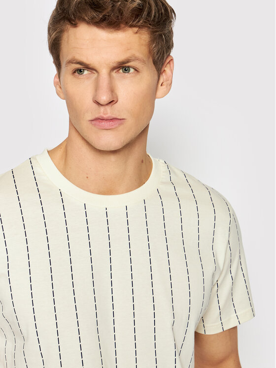 T-shirt Tanum Pinstripe FAM0027 Giallo Regular Fit...