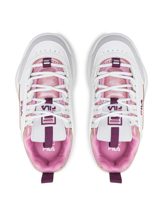 White fila with pink 2025