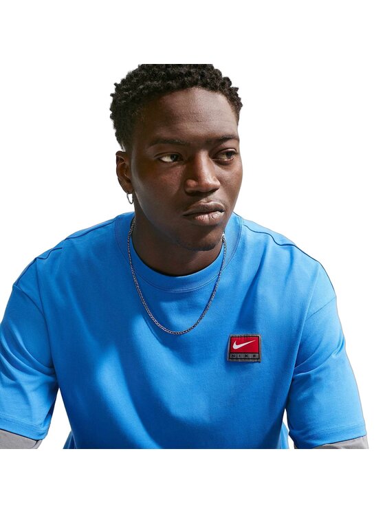 Nike Nike T-Shirt M NL SS BOXY KNIT TOP Niebieski Regular Fit