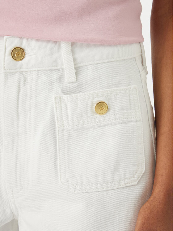 Tommy Hilfiger Tommy Hilfiger Τζιν σορτσάκια WW0WW49579 Λευκό Regular Fit