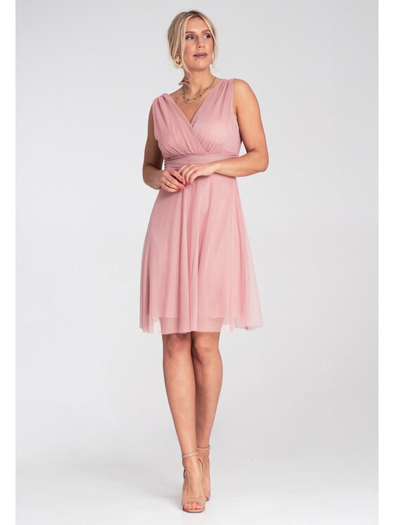 FIGL FIGL Koktejlové šaty M1207 Ružová Flared Fit