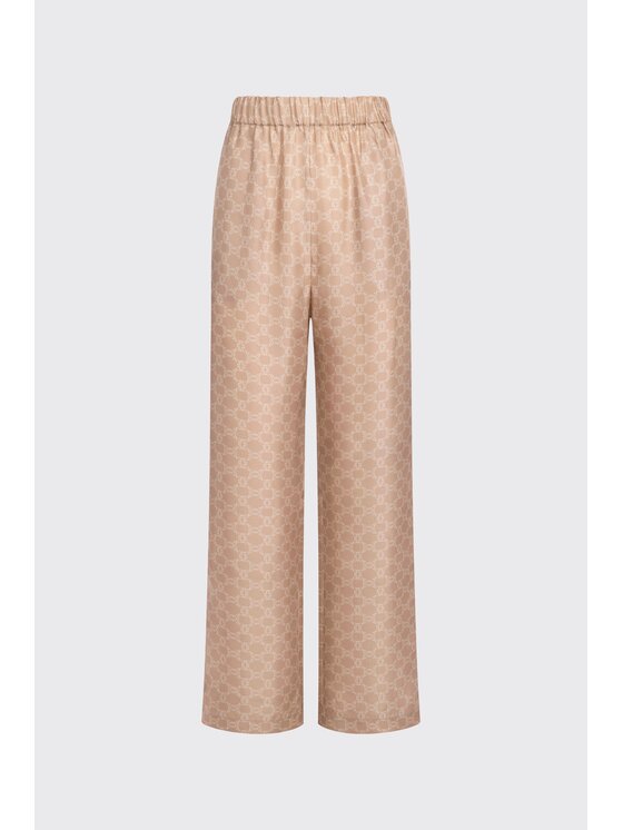 MARI PRETI MARI PRETI Pantaloni di tessuto MONOGRAM M Beige Regular Fit