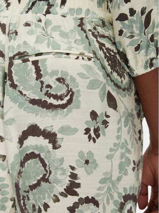 Fransa Fransa Szövet nadrág 20615422 Zöld Regular Fit