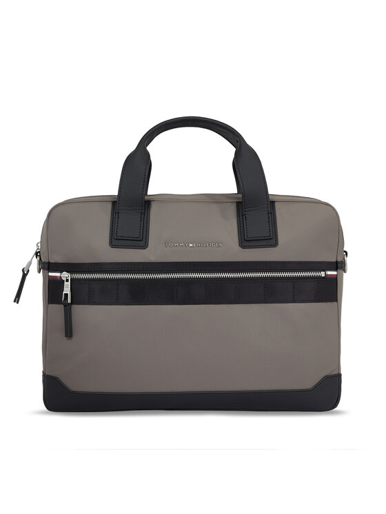 Geantă pentru laptop Tommy Hilfiger Th Elevated Nylon Computer Bag AM0AM11574 Gri