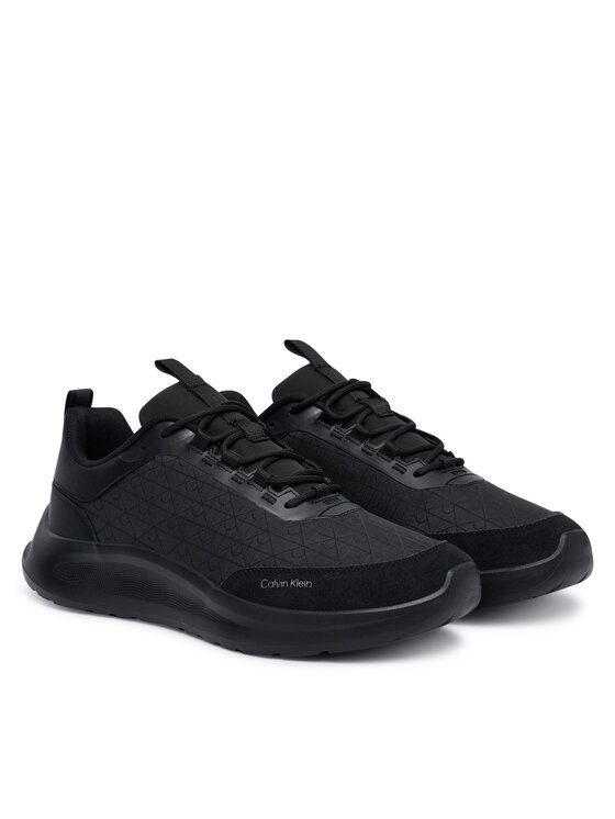 Calvin Klein Calvin Klein Сникърси Light Eva Runn Laceup Aop HM0HM02343 Черен