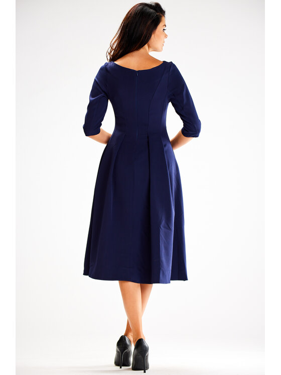 Awama Awama Abito da cocktail A620 Blu scuro Basic Fit