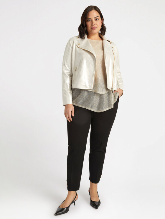 Fiorella Rubino Fiorella Rubino Kurtka z imitacji skóry R346T001208N008 Złoty Regular Fit
