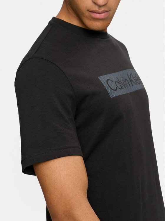 Calvin Klein Calvin Klein T-shirt Striped Logo K10K113590 Crna Regular Fit