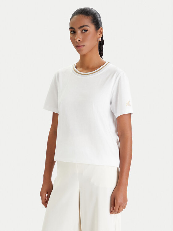 Luisa Spagnoli Tricou Balearica 543152 Alb Regular Fit
