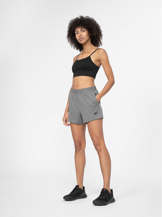 4F 4F Спортивні шорти 4FSS23TFSHF200 Сірий Regular Fit
