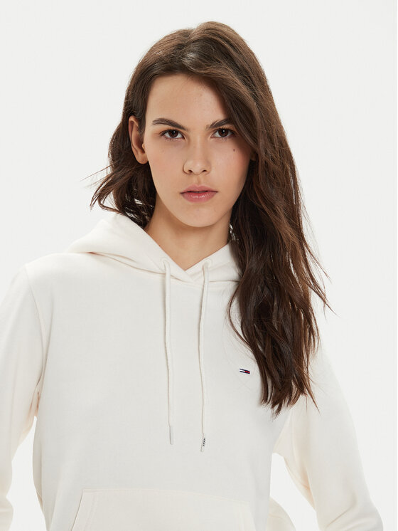 Tommy Jeans Tommy Jeans Felpa Flag DW0DW19727 Écru Regular Fit