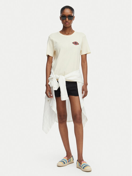RVCA RVCA Tričko Daily 23B351502 Krémová Regular Fit