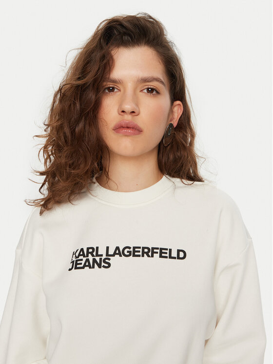 Karl Lagerfeld Jeans Karl Lagerfeld Jeans Μπλούζα A1W20005 Λευκό Regular Fit