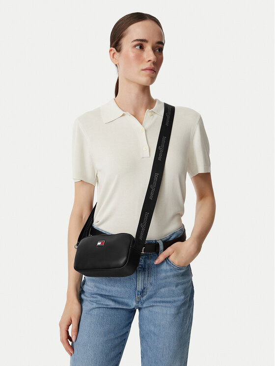 Tommy Jeans Tommy Jeans Rankinė Tjw Daily Elevated Crossover AW0AW19042 Juoda