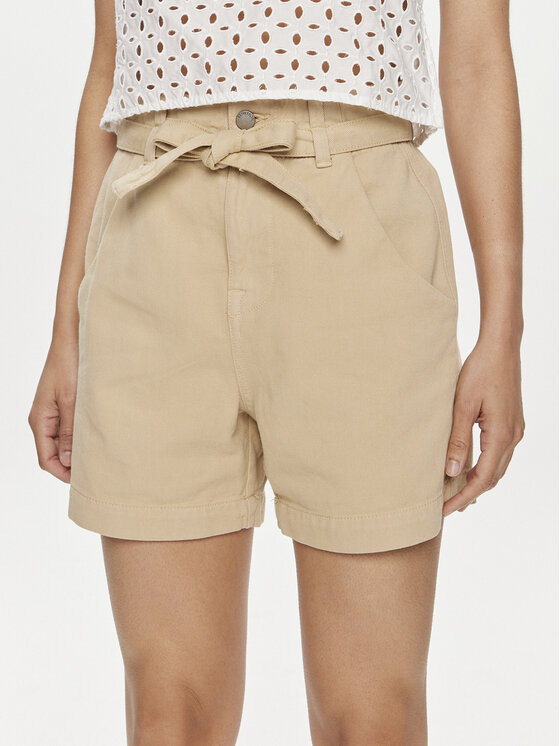 United Colors Of Benetton United Colors Of Benetton Шорти з тканини 4DUKD9019 Бежевий Regular Fit