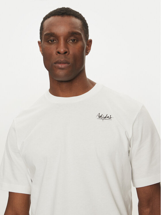 adidas adidas T-Shirt Lounge Still Life Bowl Graphic JJ3962 Biały Regular Fit