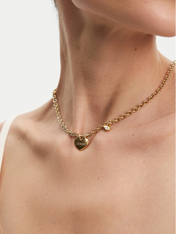 Guess Guess Naszyjnik JUBN05216JW Złoty