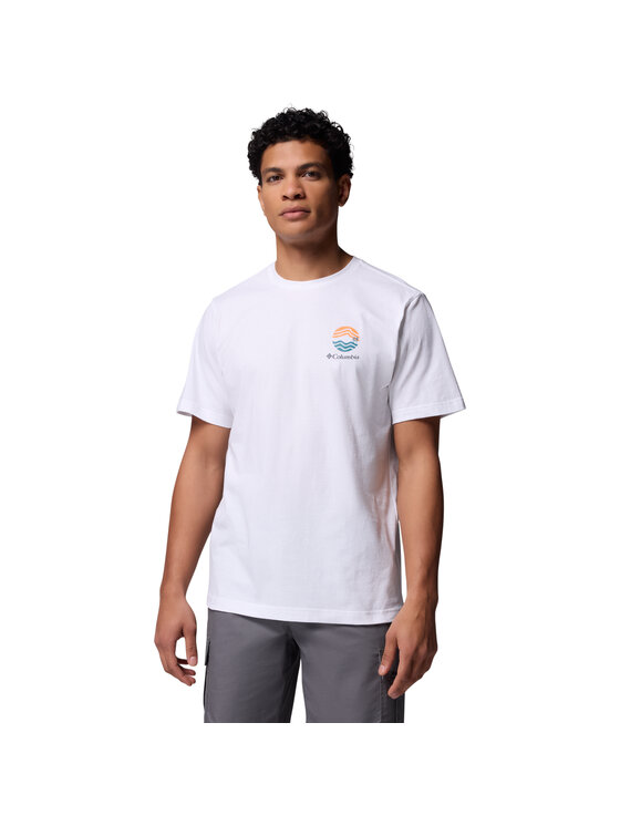 Columbia Columbia T-shirt Columbia Kettle River Outdoor Tee Bianco Regular Fit