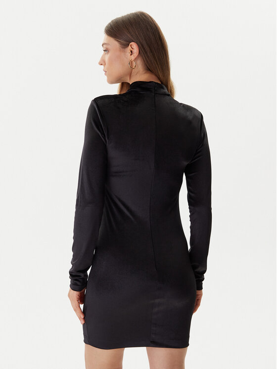 Guess Guess Koktejlové šaty W5BK38 KCN22 Čierna Slim Fit