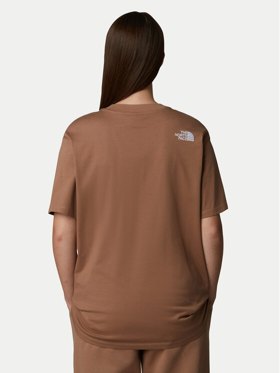 The North Face The North Face Tričko Simple Dome NF0A87NQ Hnedá Oversize