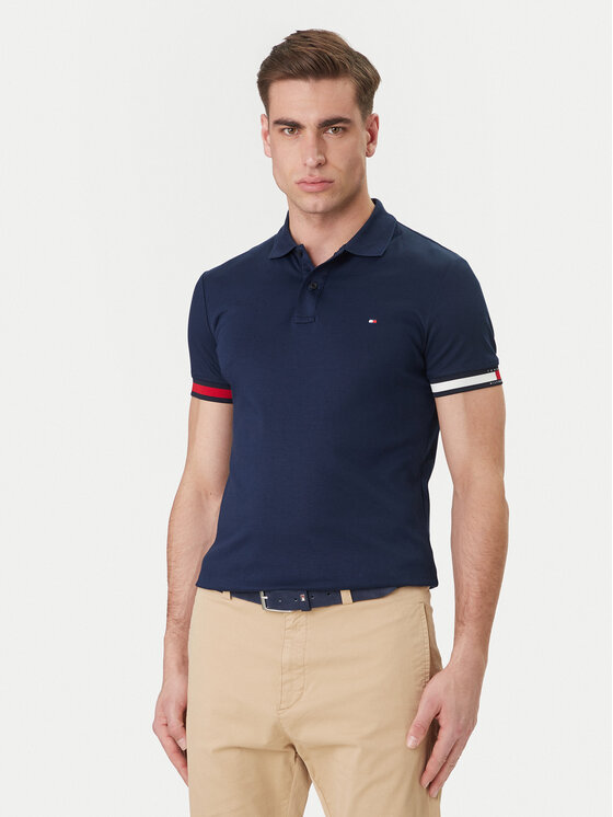 Tommy Hilfiger Tommy Hilfiger Polo MW0MW42743 Tumši zils Slim Fit