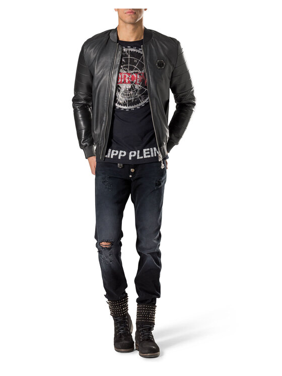 PHILIPP PLEIN PHILIPP PLEIN Džínsy 30758 Čierna Straight Fit