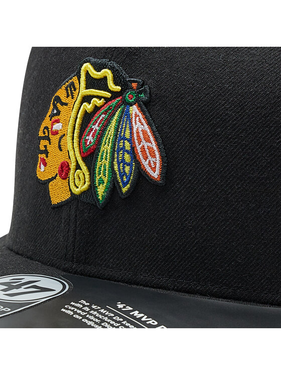 47 Brand 47 Brand Kepurė su snapeliu Nhl Chicago Blackhawks H-CLZOE04WBP-BKB Juoda