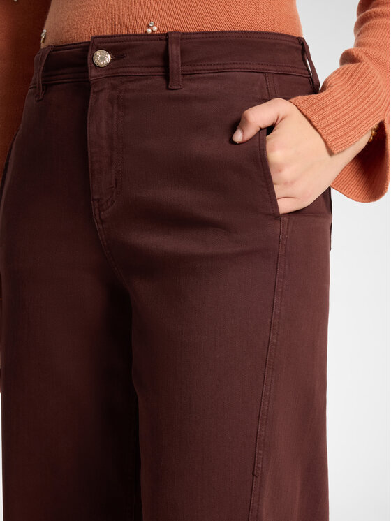 Elena Mirò Elena Mirò Pantaloni di tessuto P702G000439N039 Bordeaux Flare Fit