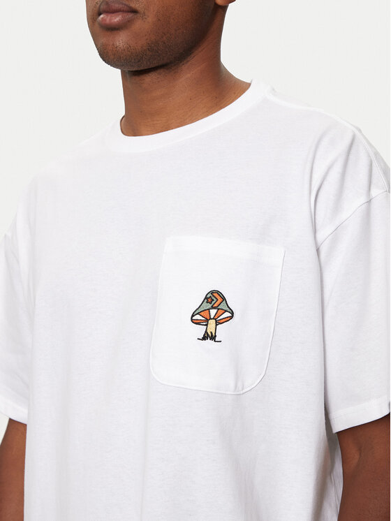 Converse Converse Marškinėliai M Mushroom Star Chev Tee 10026445-A02 Balta Regular Fit