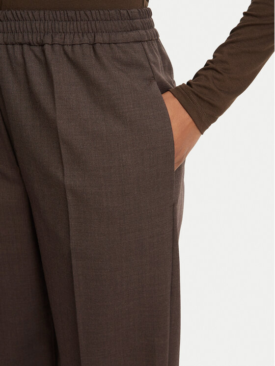 Weekend Max Mara Weekend Max Mara Spodnie materiałowe Petra 2625136052 Brązowy Regular Fit