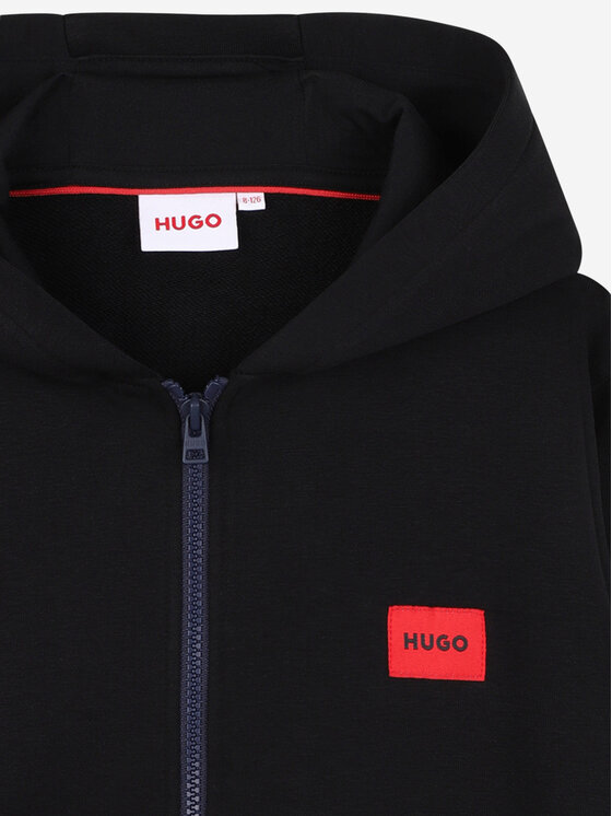 HUGO HUGO Majica dugih rukava G01181 S Crna Regular Fit