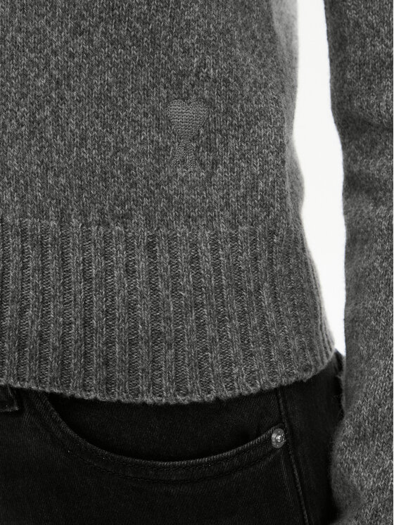 AMI PARIS AMI PARIS Cardigan FKC127.005 Gri Regular Fit