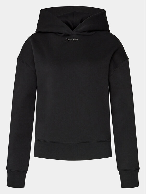 Calvin Klein Calvin Klein Bluză Metallic Micro Logo K20K206960 Negru Relaxed Fit