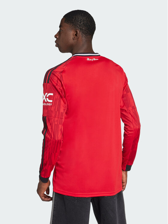 adidas adidas Koszulka techniczna Manchester United 25/26 Long Sleeve Home Jersey Czerwony Slim Fit