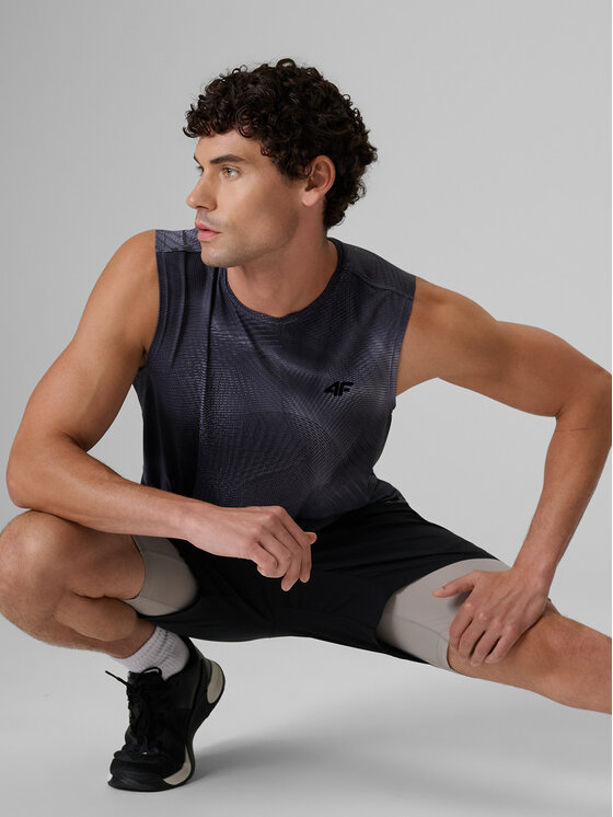 4F 4F Szorty sportowe CORE SYSTEM Czarny Regular Fit