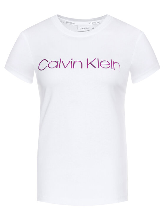 Calvin Klein T-shirt Slim Fit Metallic Logo Tee K20K201852 Bianco Slim Fit  • Modivo.it