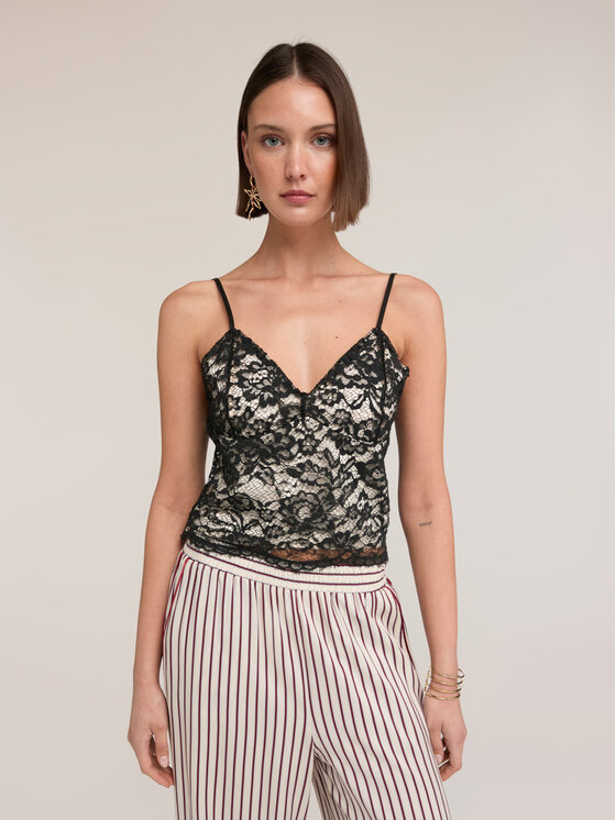 Motivi Motivi Top D099Q000618N033 Nero Slim Fit