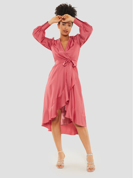Swing Swing Sukienka koktajlowa 5AE05800 Czerwony Regular Fit