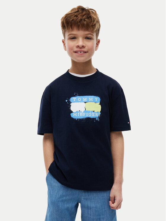 Tommy Hilfiger Tricou KB0KB10546 Bleumarin Regular Fit